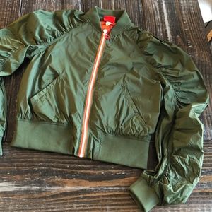 hunter green bomber jacket